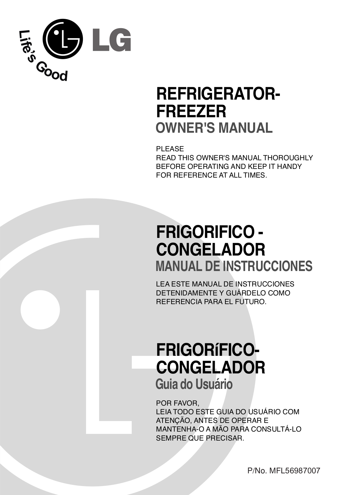 Lg GR-2622W User Manual