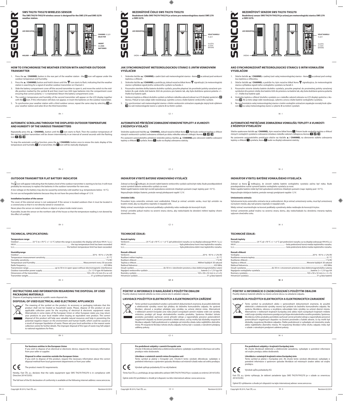 Sencor SWS TH270 User Manual