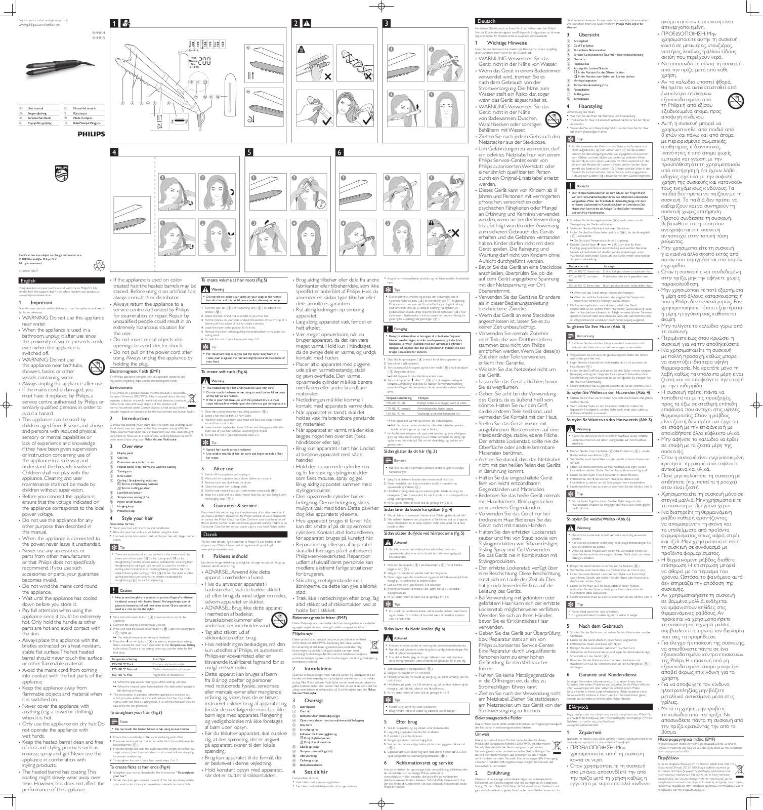 Philips BHH814/00, BHH815/00 User guide - ManualMachine.com