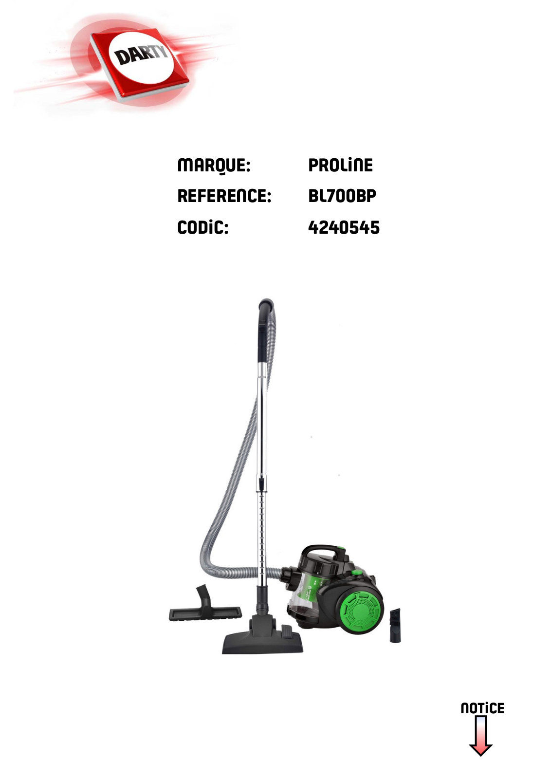 PROLINE BL700BP User Manual