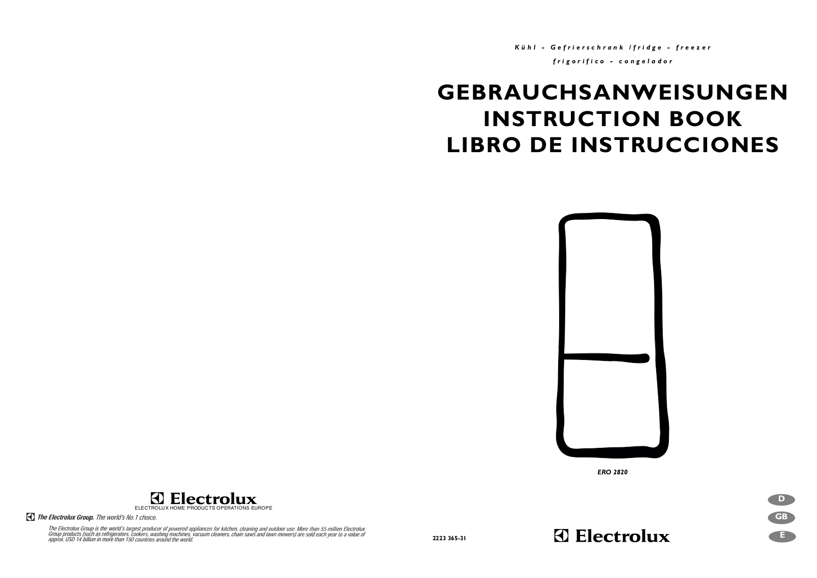 AEG-Electrolux ERO2820 User Manual