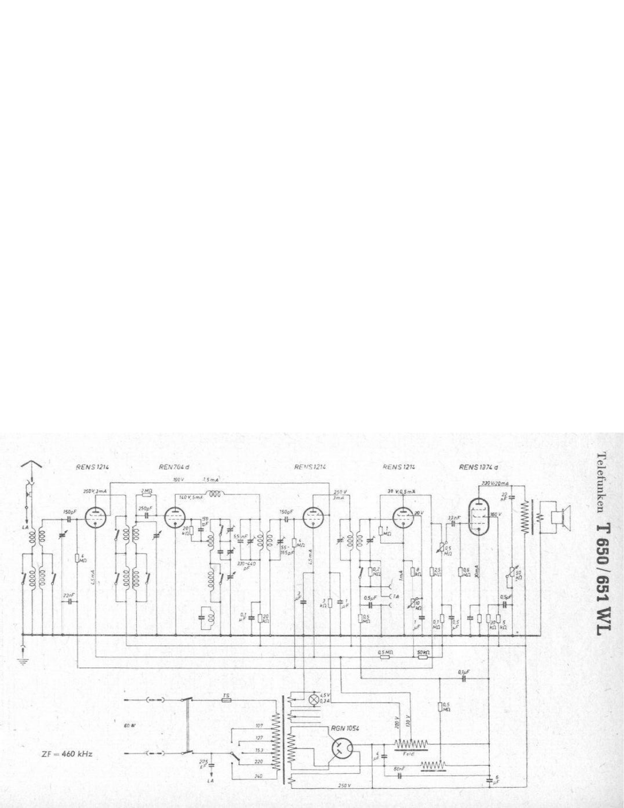 Telefunken 650 WL, 651 WL Service manual