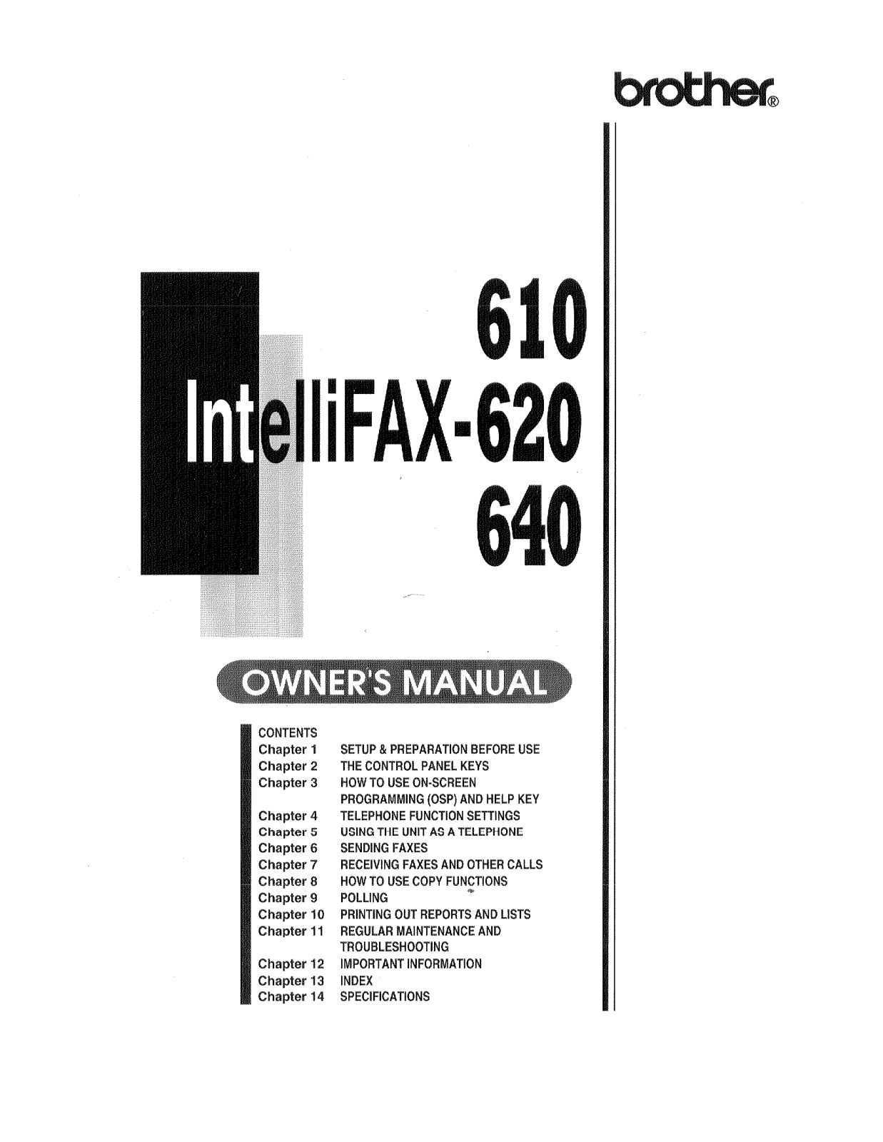Brother IntelliFax-1840C, IntelliFax-1860C, IntelliFax-1920CN Quick Start Manual