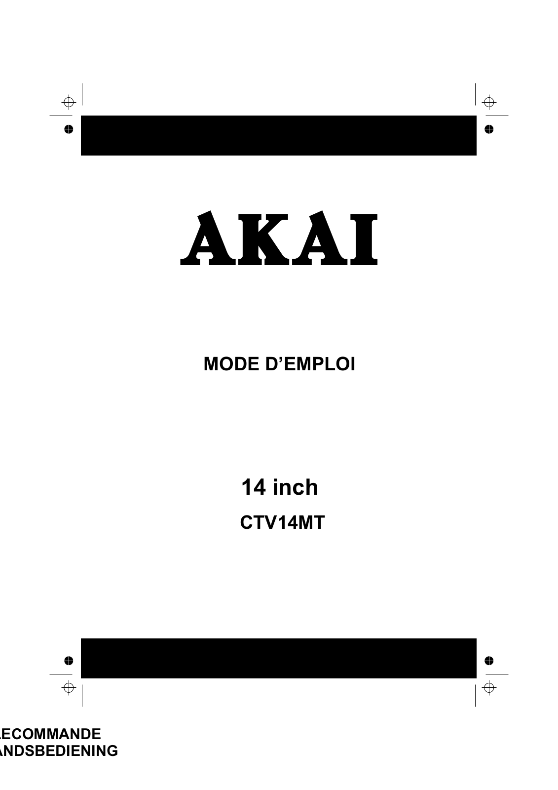 Akai CTV14MT User Manual