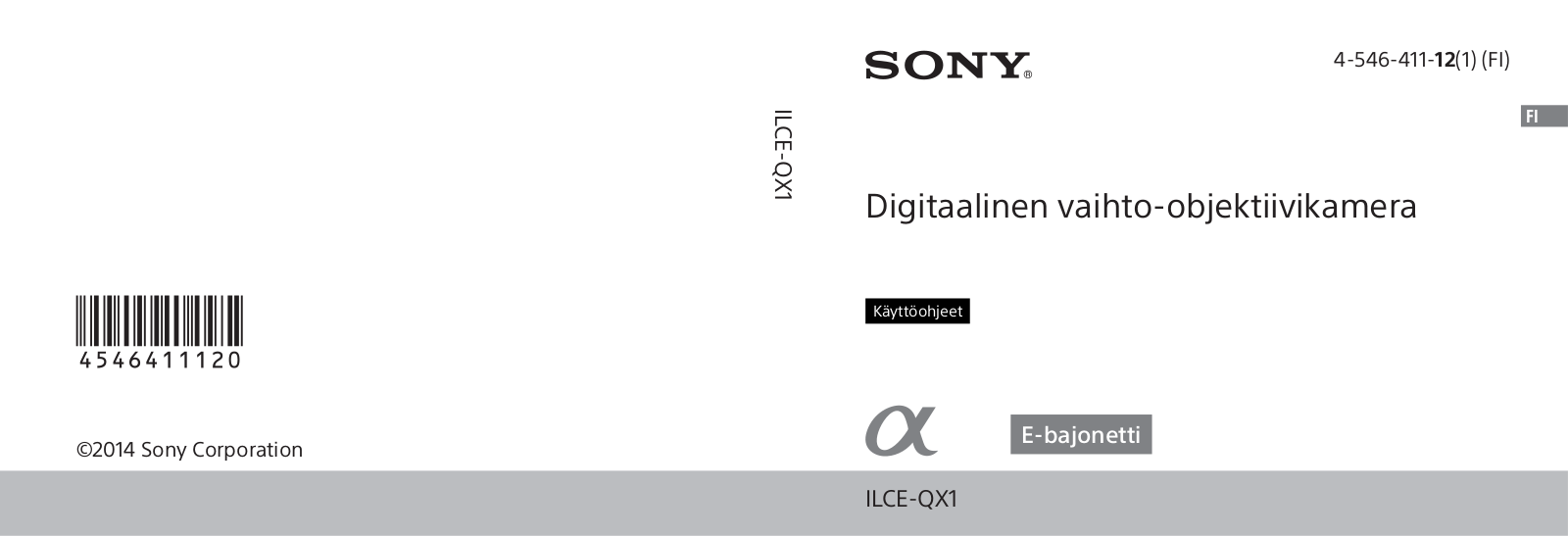 Sony ILCE-QX1, ILCE-QX1L User Manual