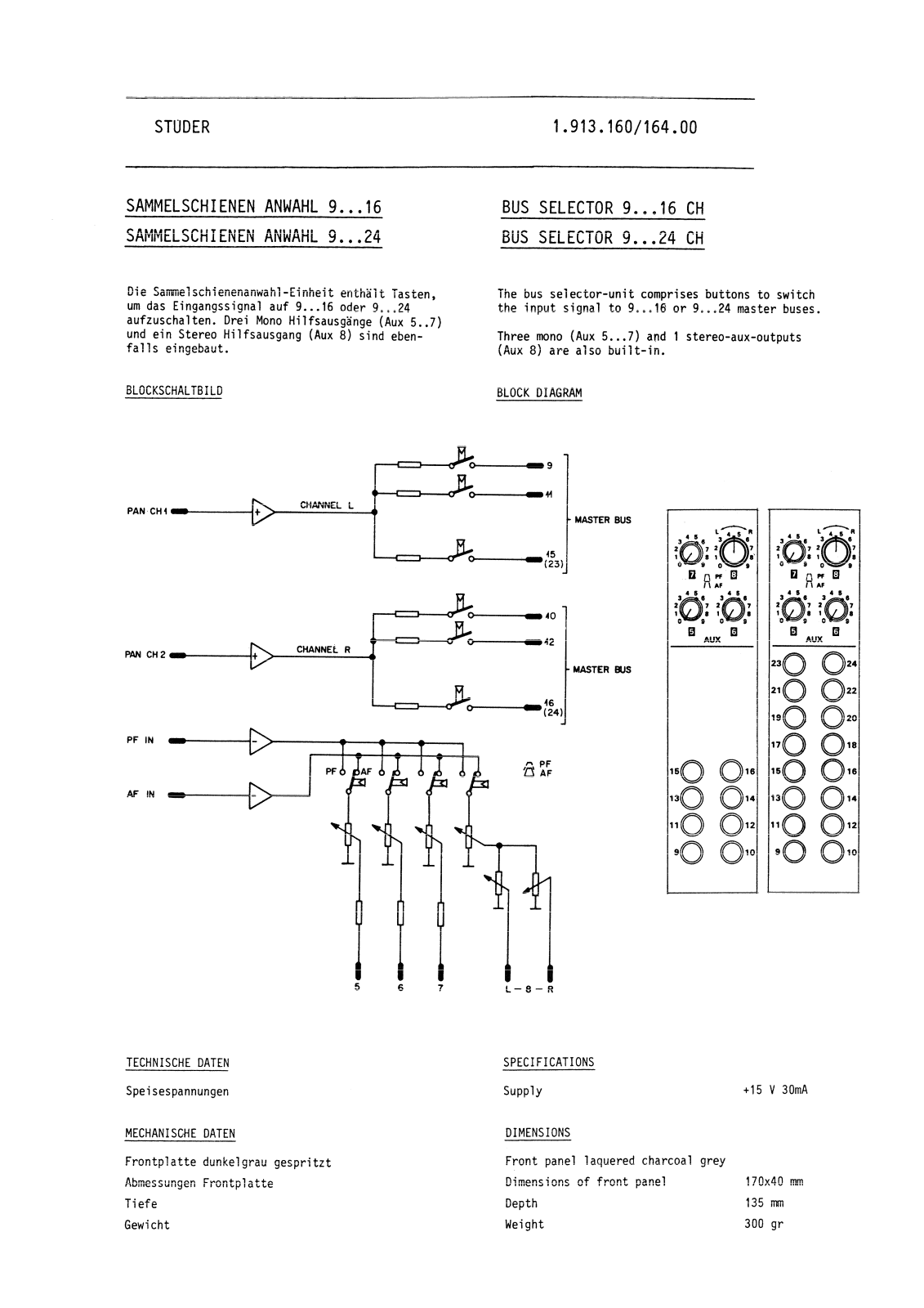 Studer 1913160 User Manual