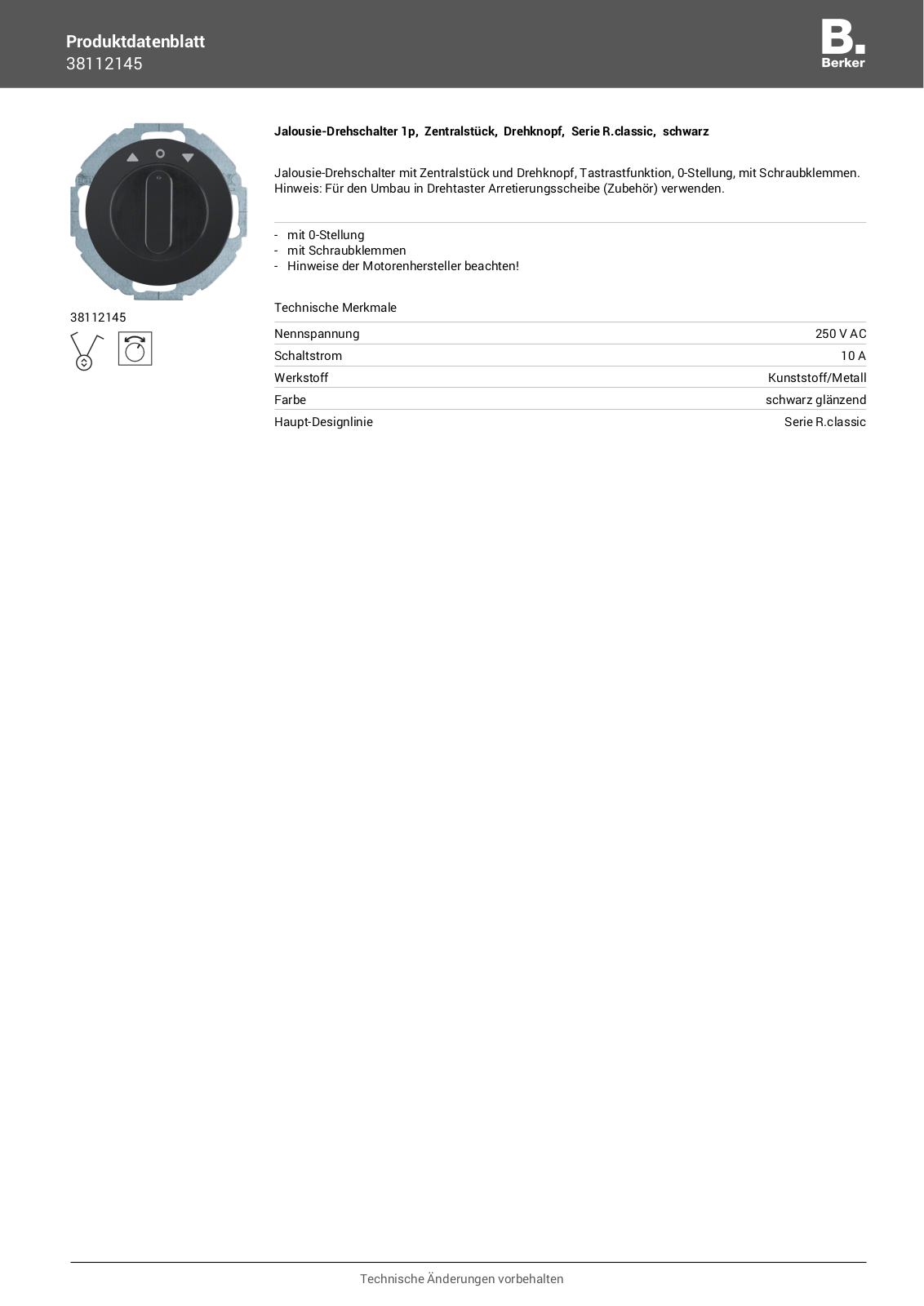 Berker 38112145 User Manual - ManualMachine.com