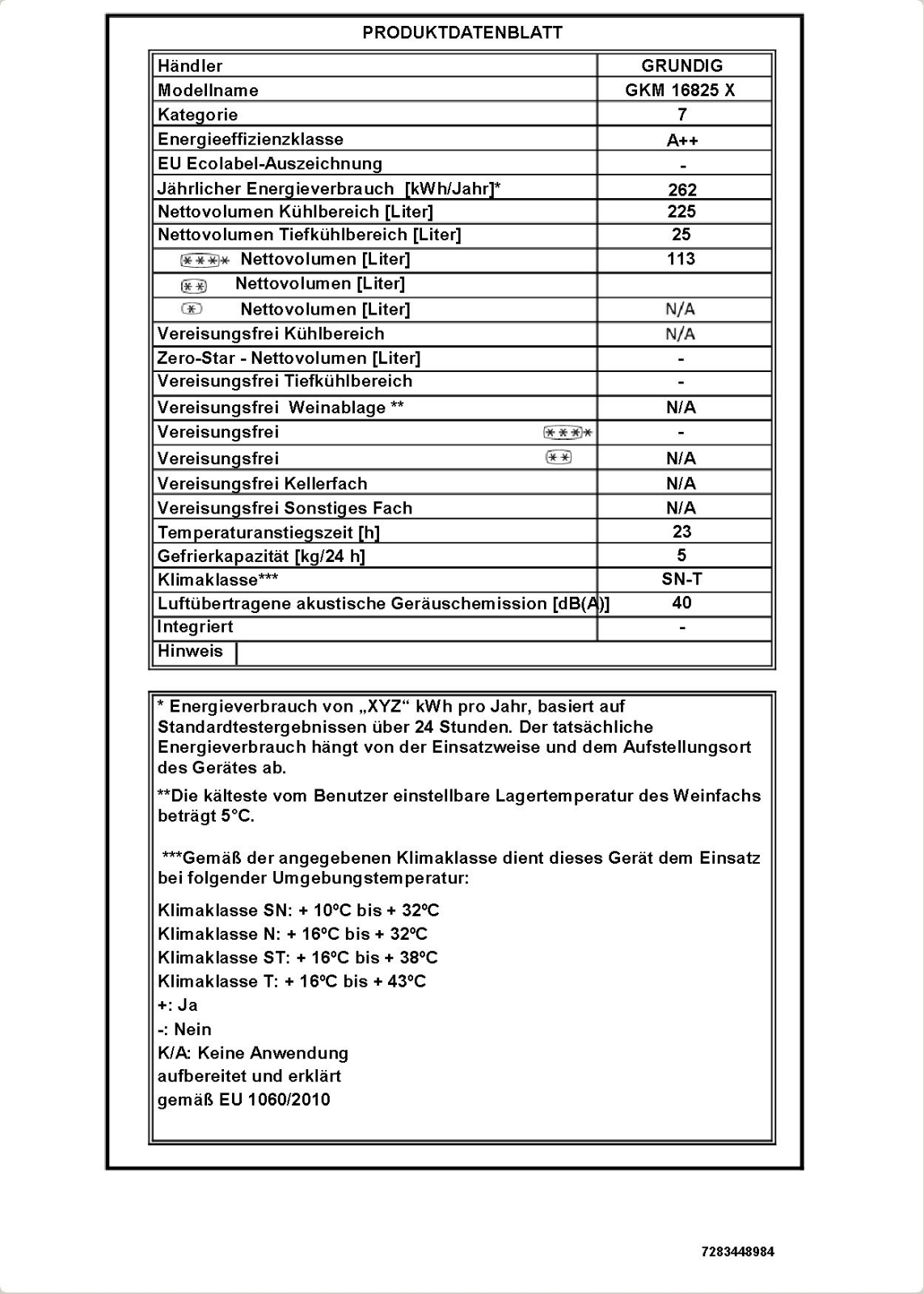 Grundig GKM 16825 X Service Manual