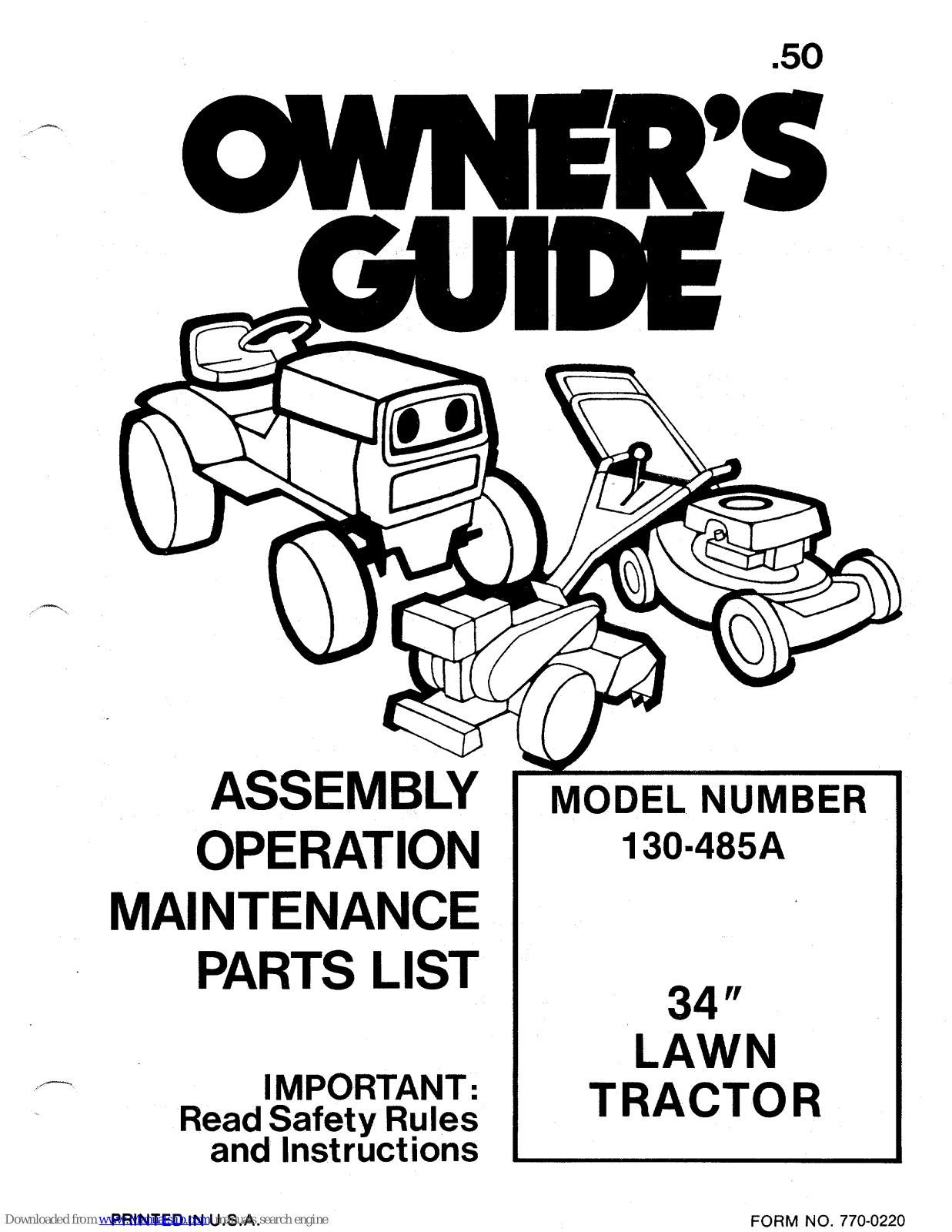 MTD 130-485A Owner's Manual