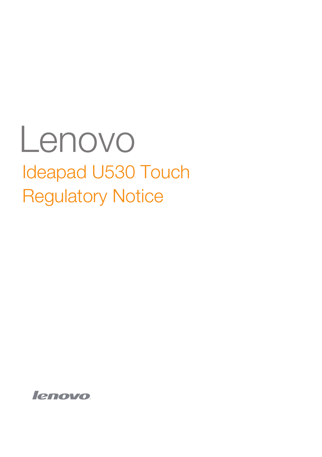 Lenovo U530 User Manual