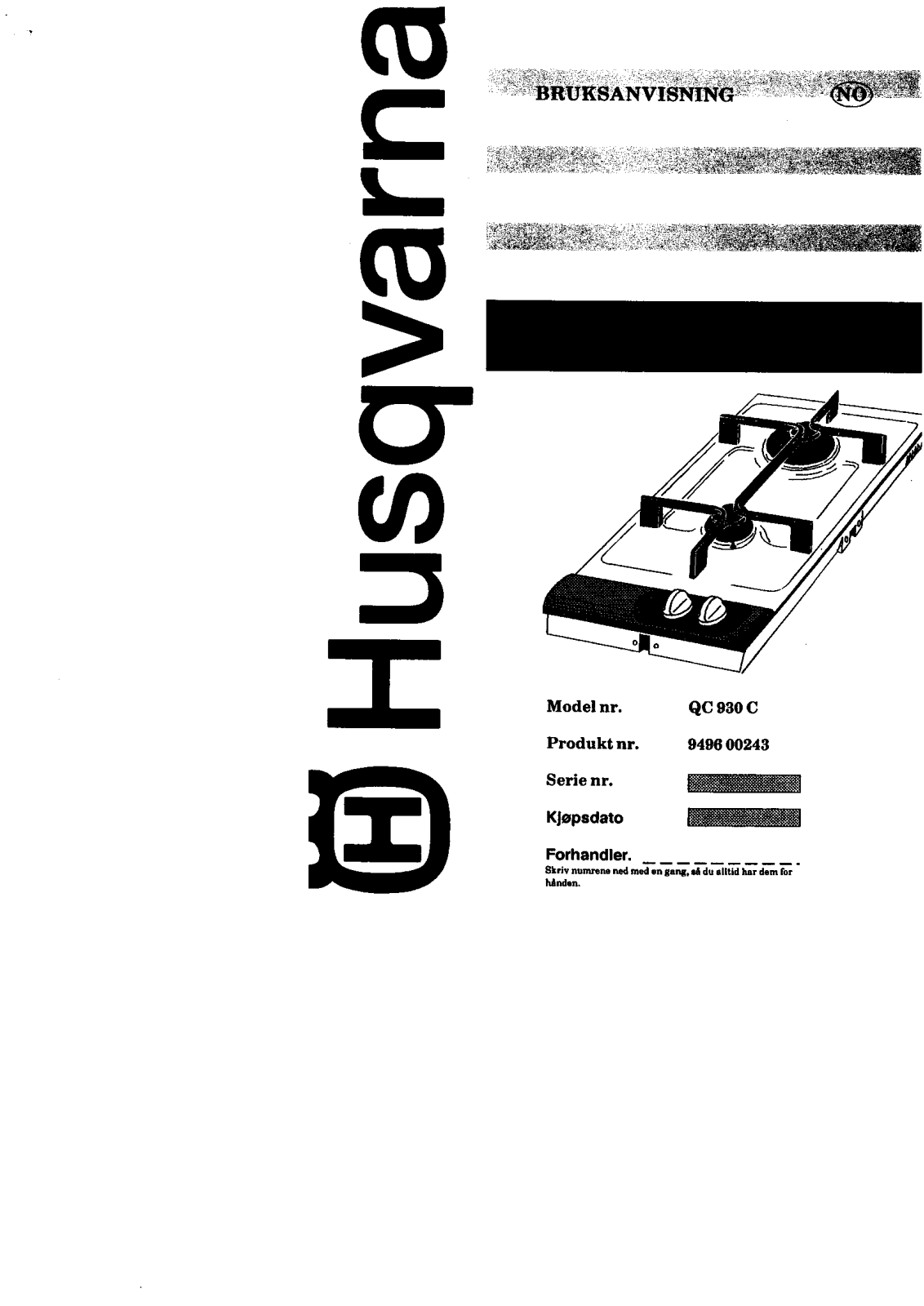 Husqvarna QC930C User Manual