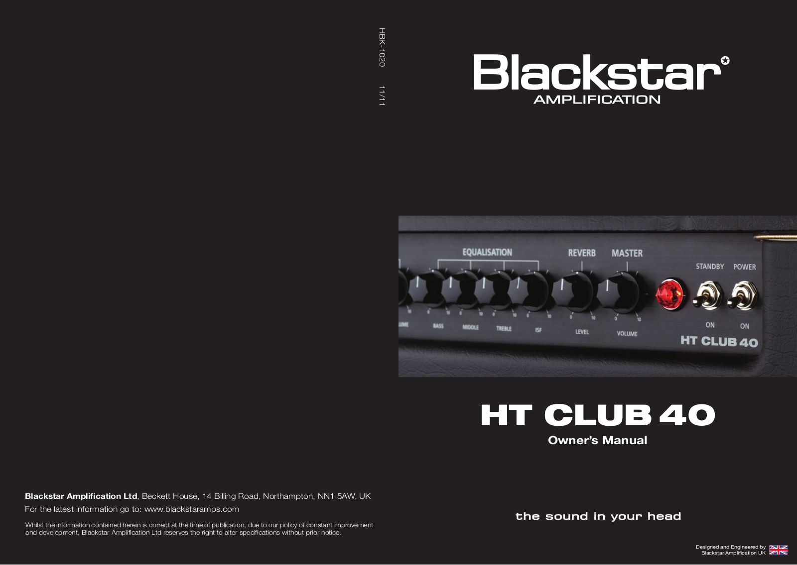 Blackstar HT Club 40 Owner's Manual