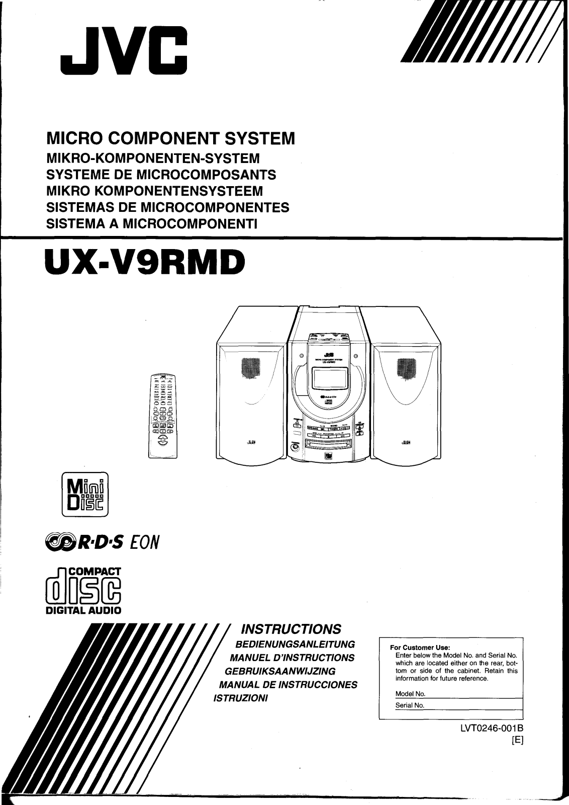 Jvc UX-V9RMD User Manual