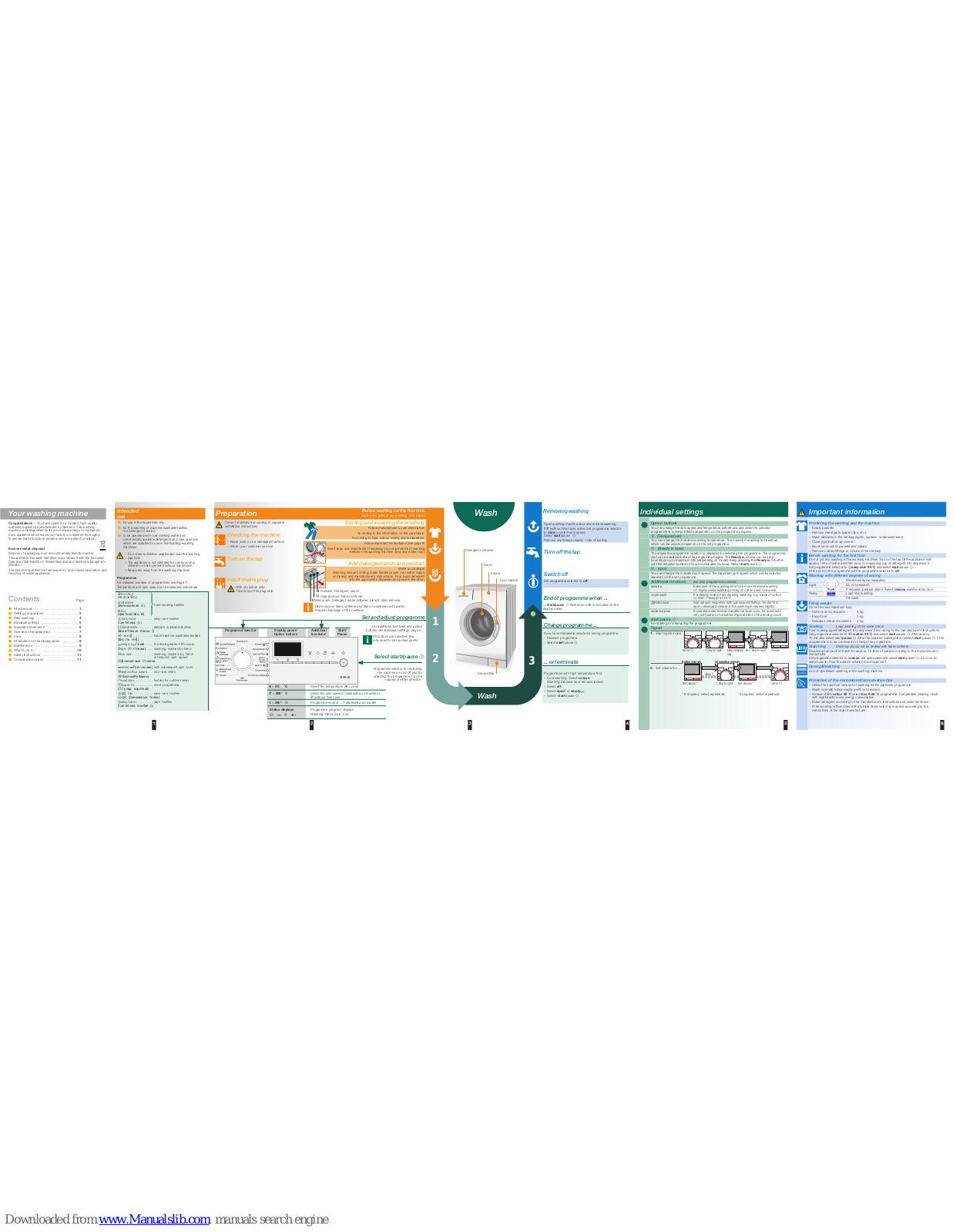 Siemens WM08E460BC Operating Instructions Manual