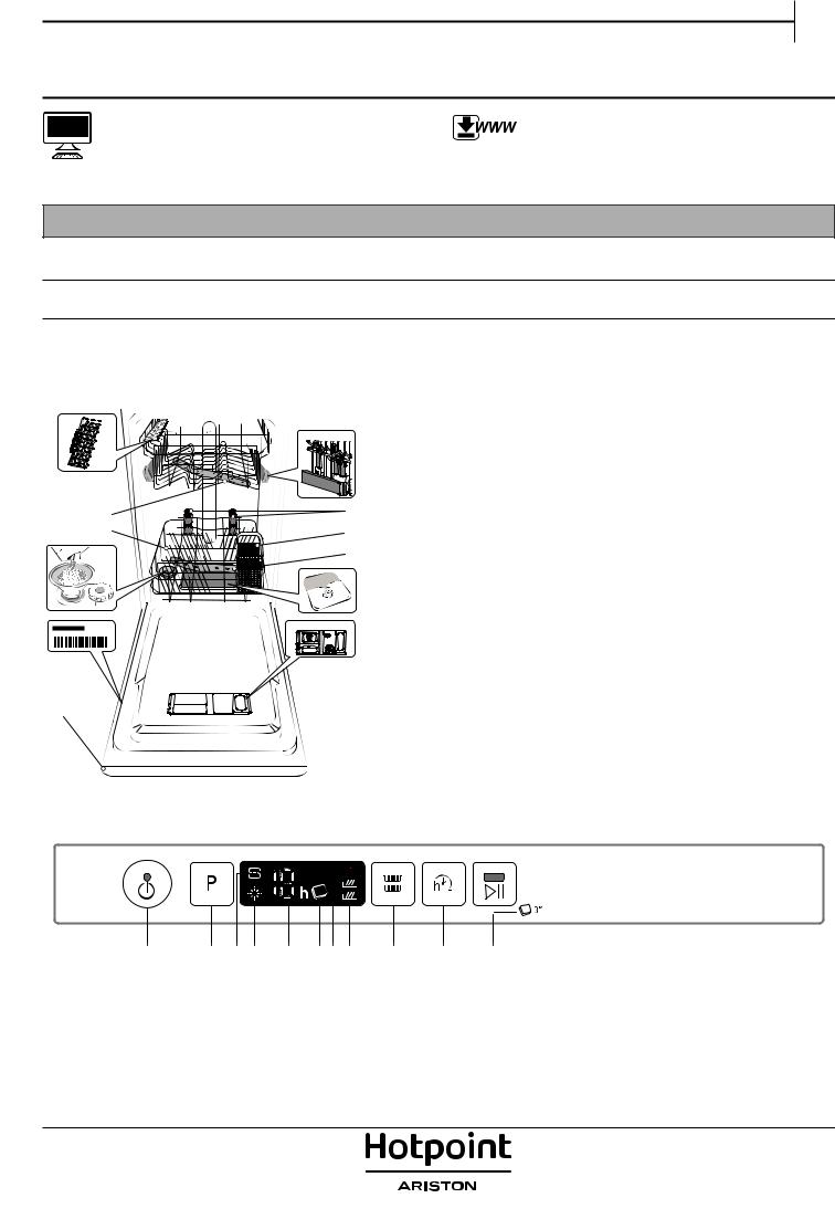 HOTPOINT/ARISTON HSIC 3T127 C Daily Reference Guide