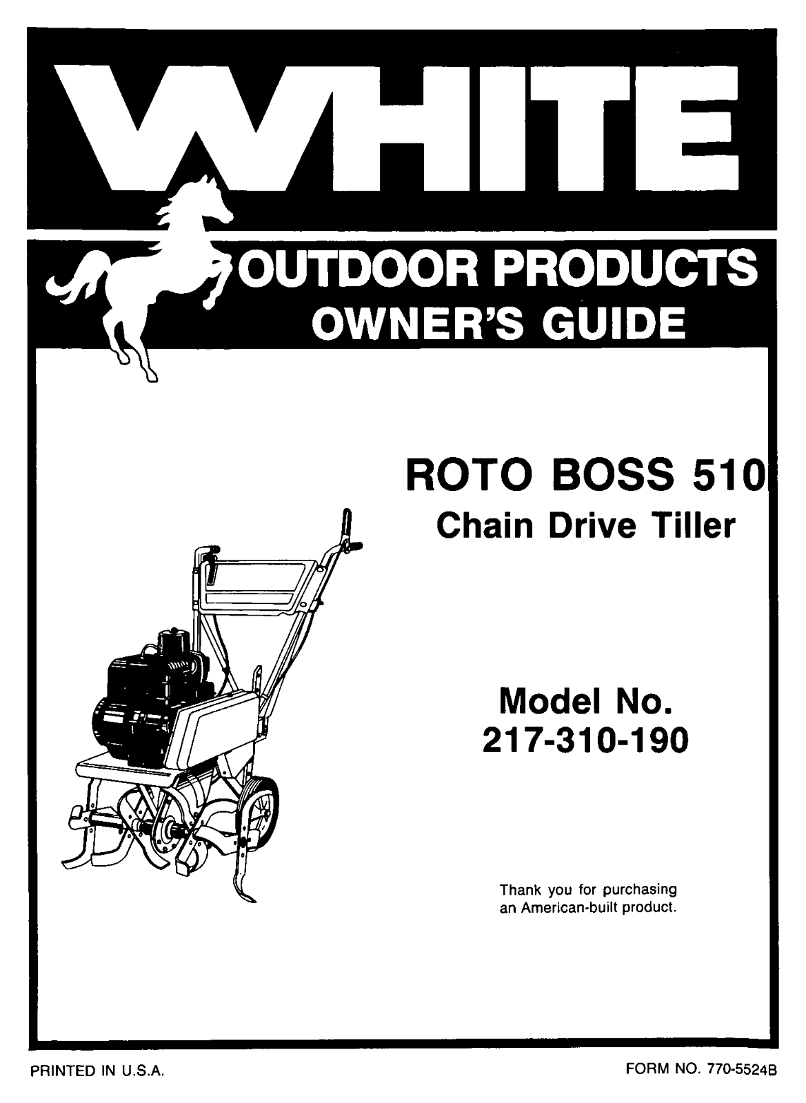 White Outdoor 217-310-190 User Manual