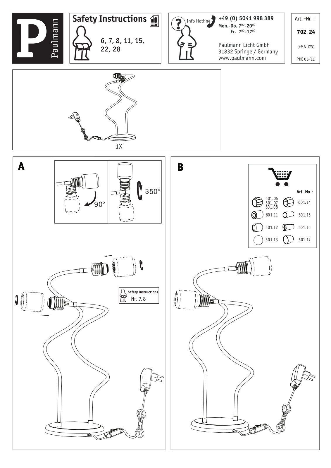 Paulmann 70224 Safety instructions - ManualMachine.com