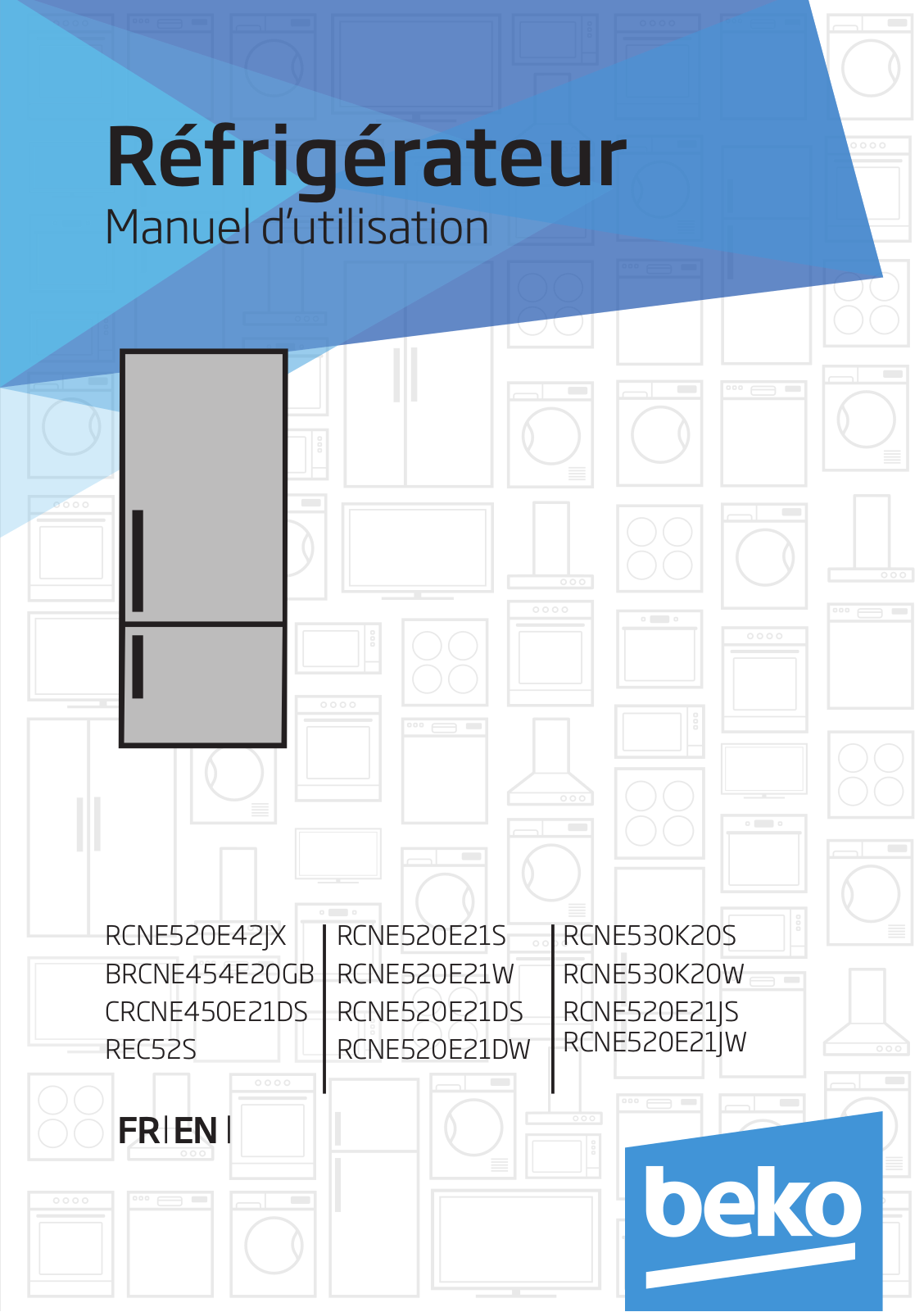 Beko RCNE520E42JX, BRCNE454E20GB, CRCNE450E21DS, REC52S, RCNE520E21S User manual