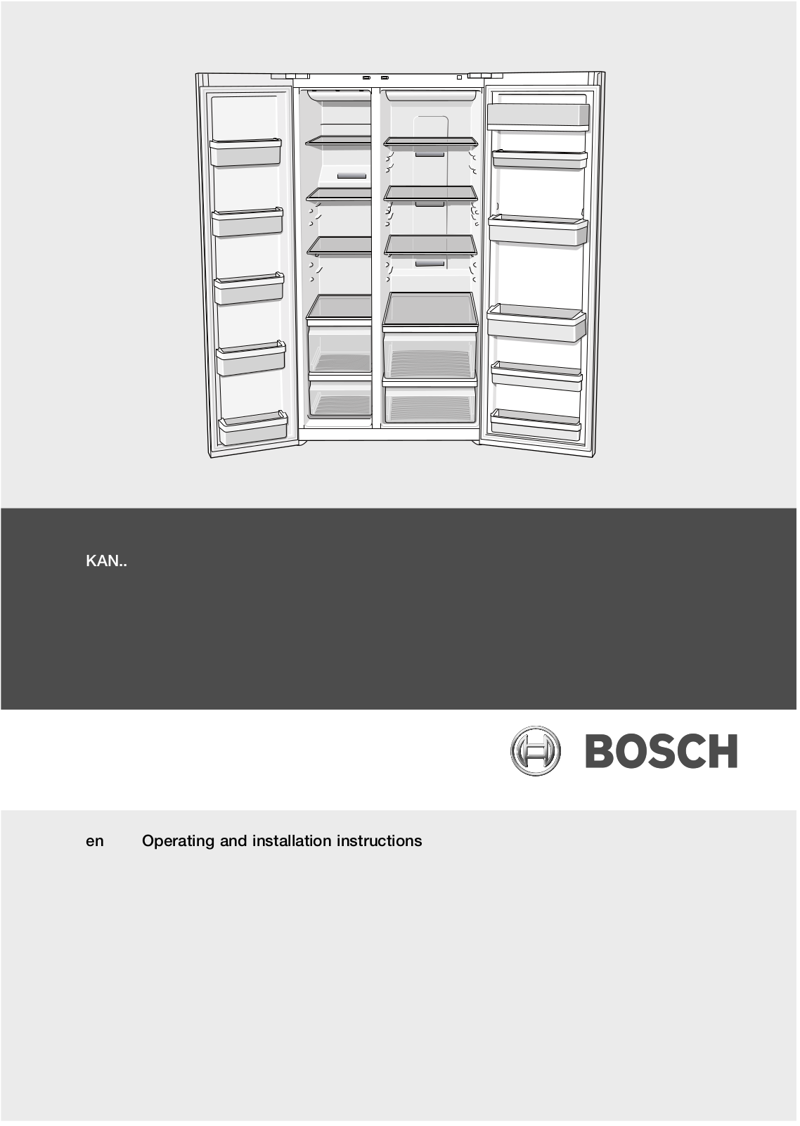 Bosch KAN62V00AU, KAN62V40AU Installation Manual