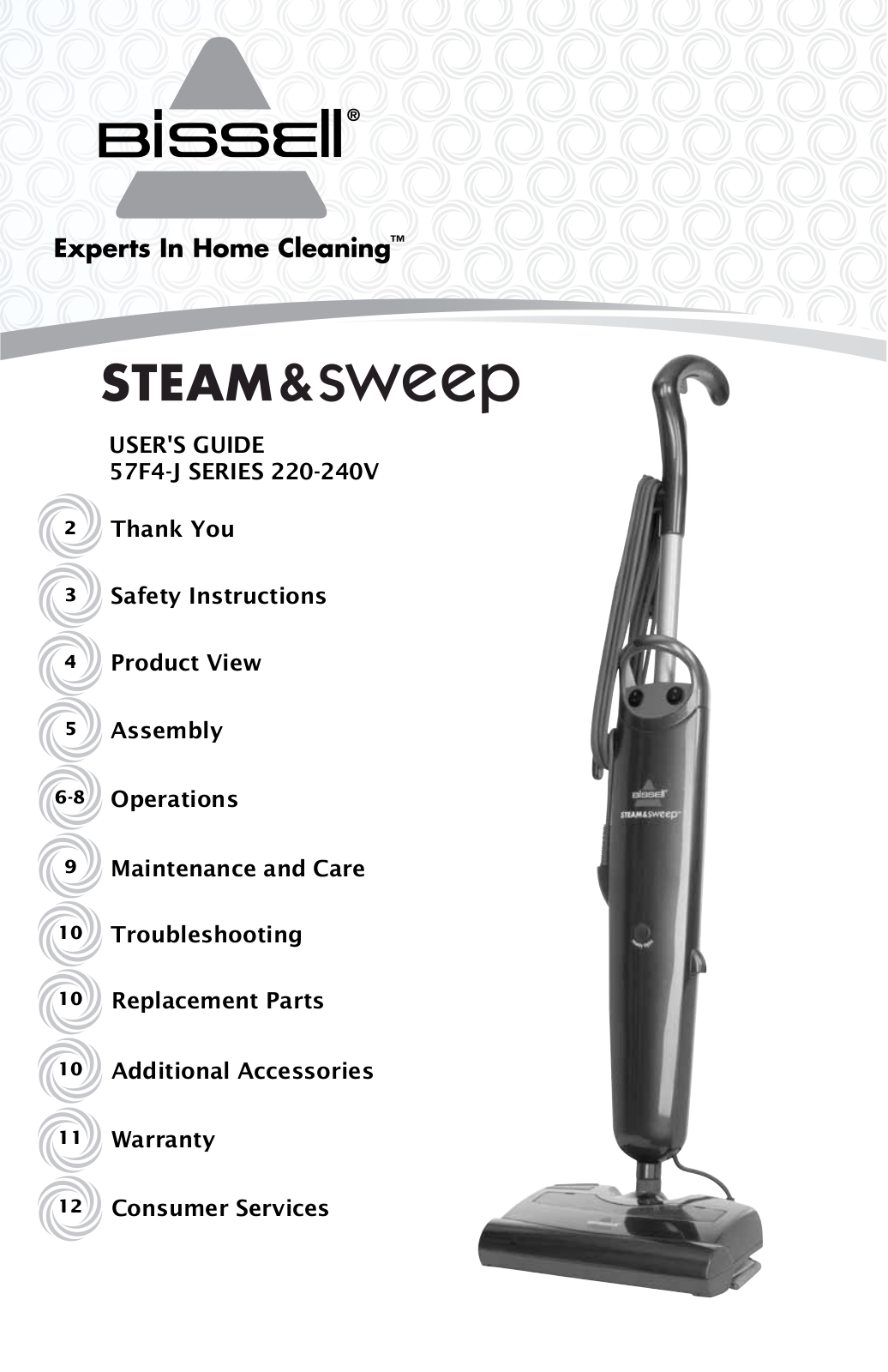 BISSELL STEAM&SWEEP User Manual