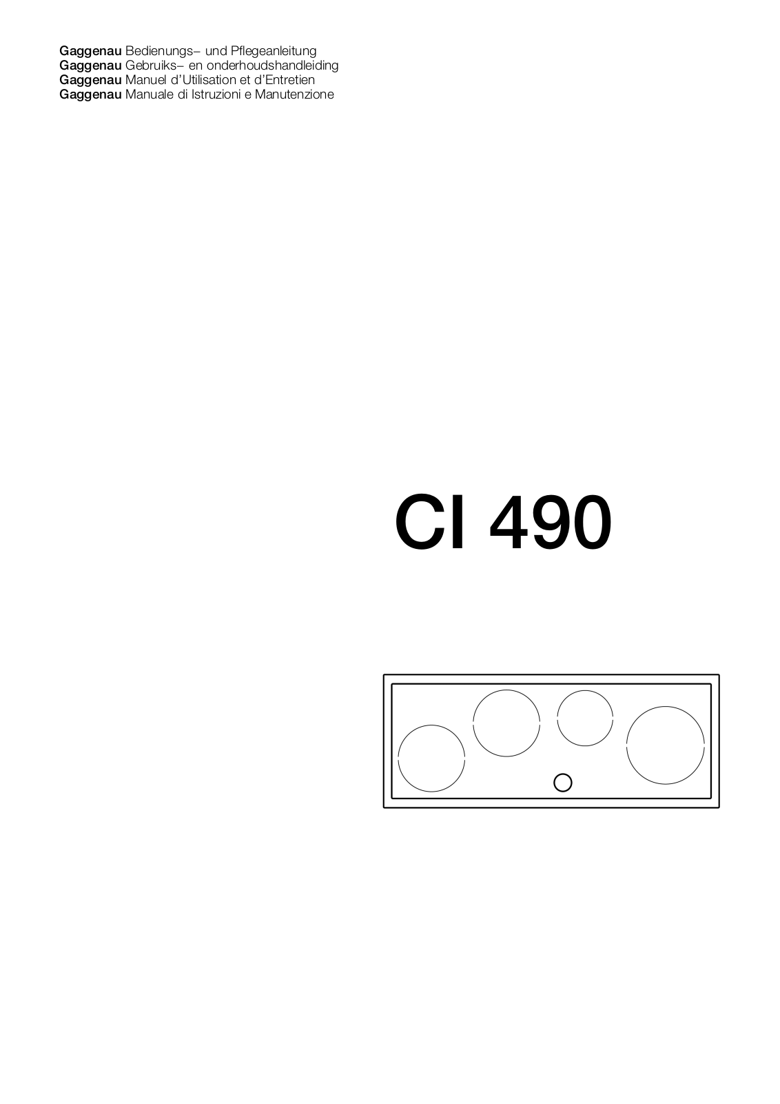 GAGGENAU CI 490, CI490110 User Manual