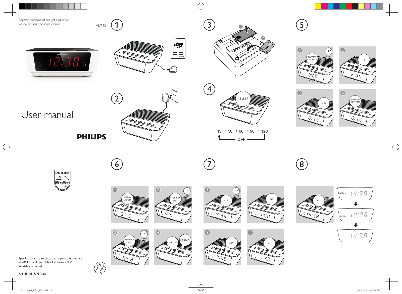 Philips AJ3115 User manual