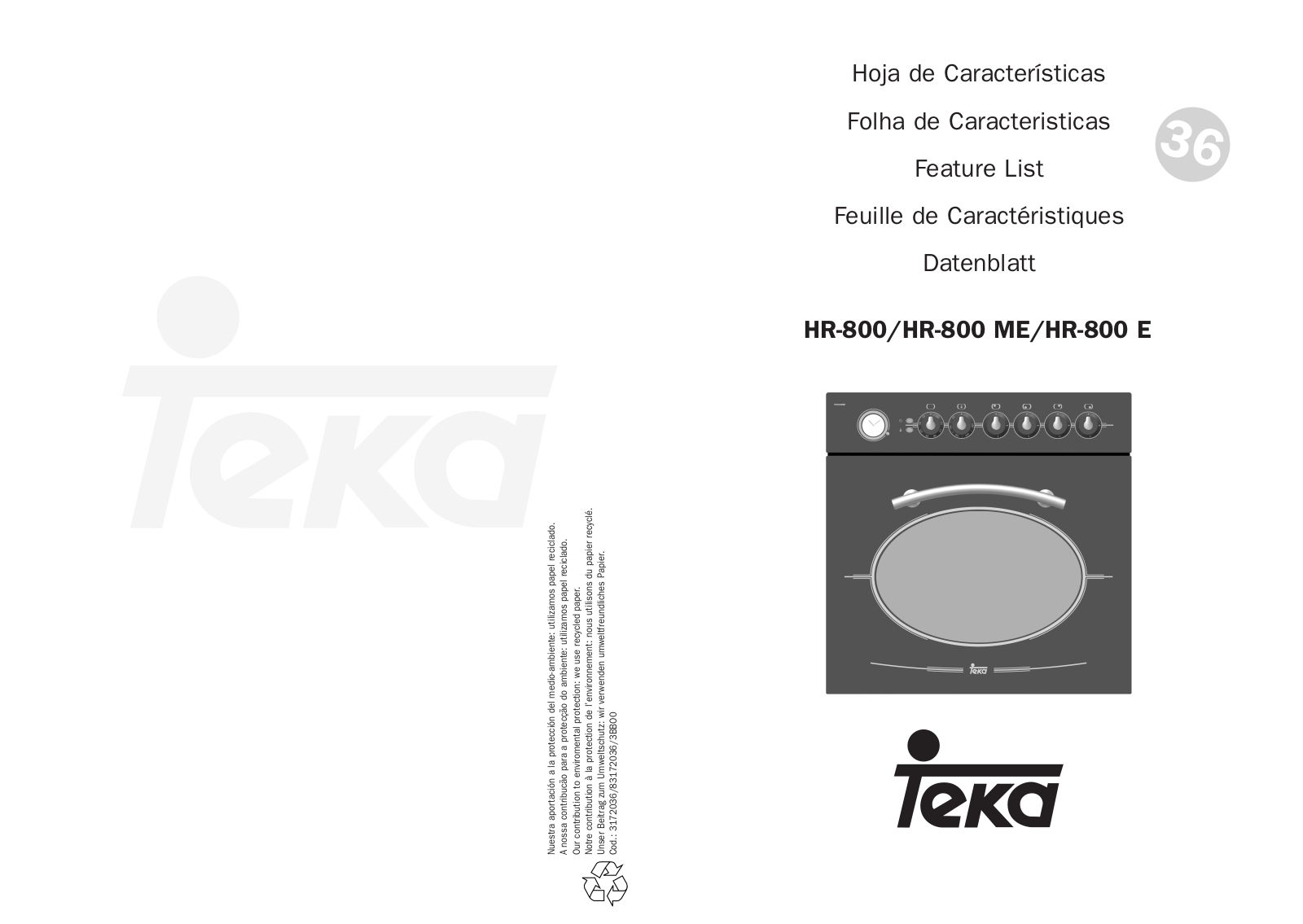 TEKA HR-800, HR-800 ME User Manual