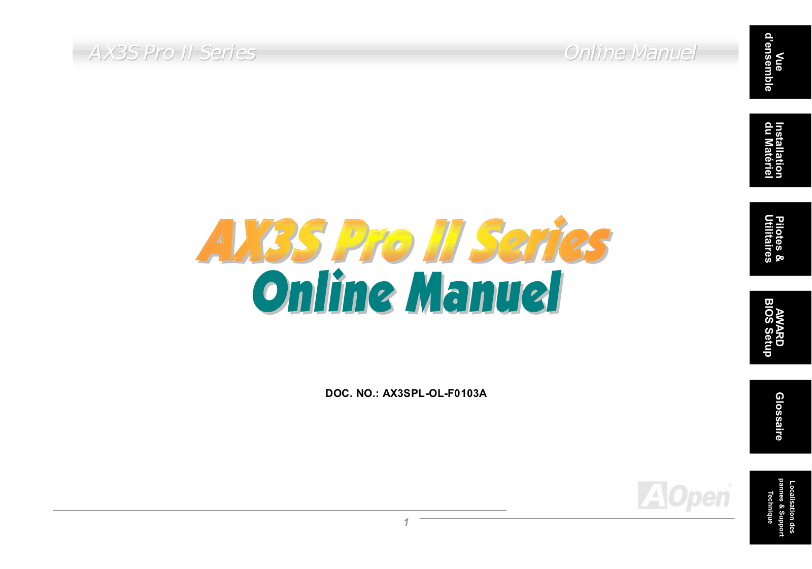 Aopen AX3SPROII Series User Manual