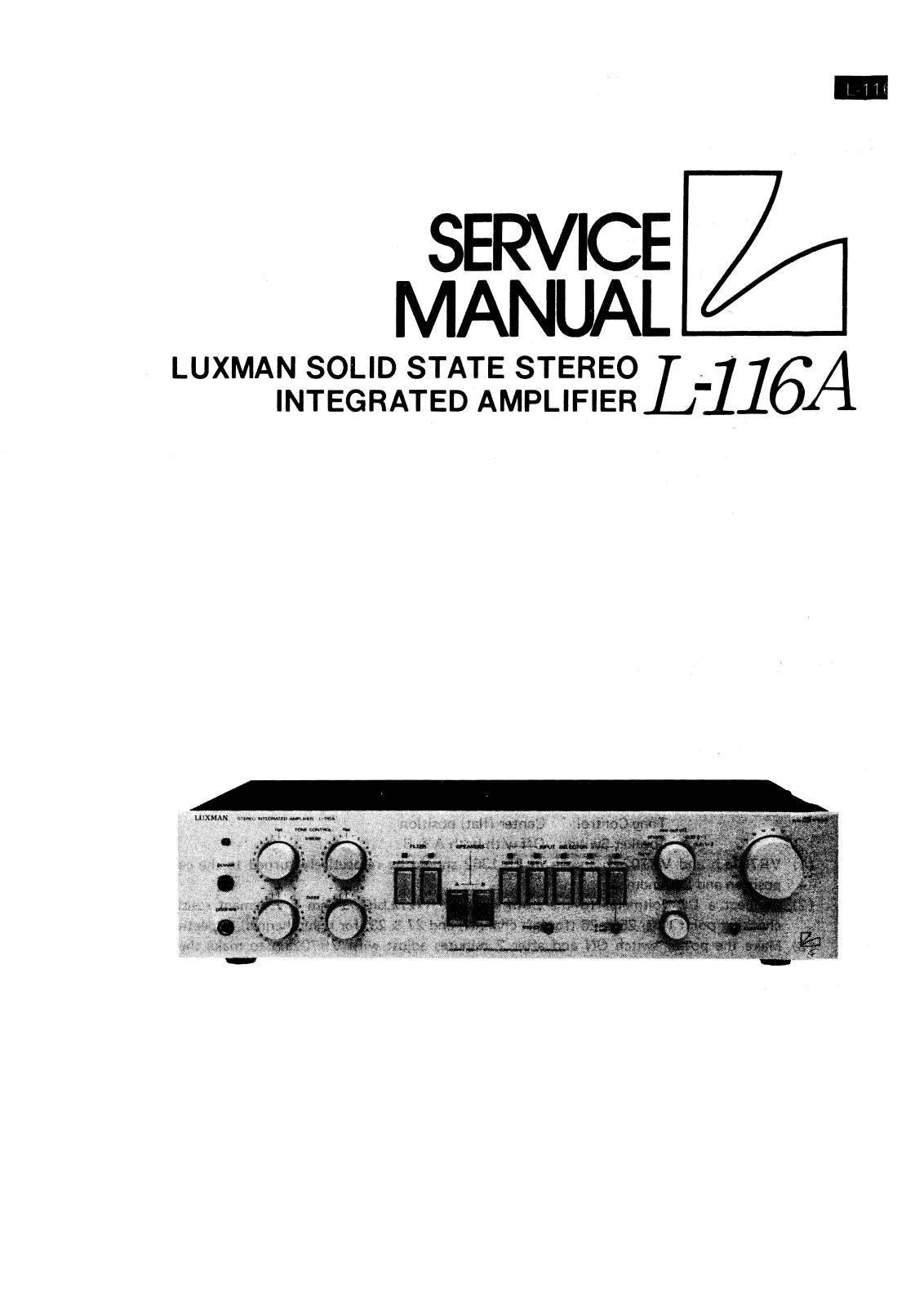 Luxman L-116-A Service manual