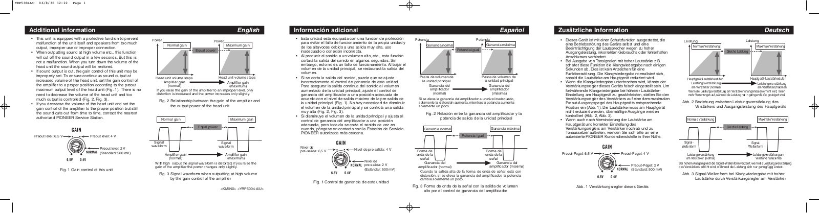 Pioneer GM-7300M User Manual