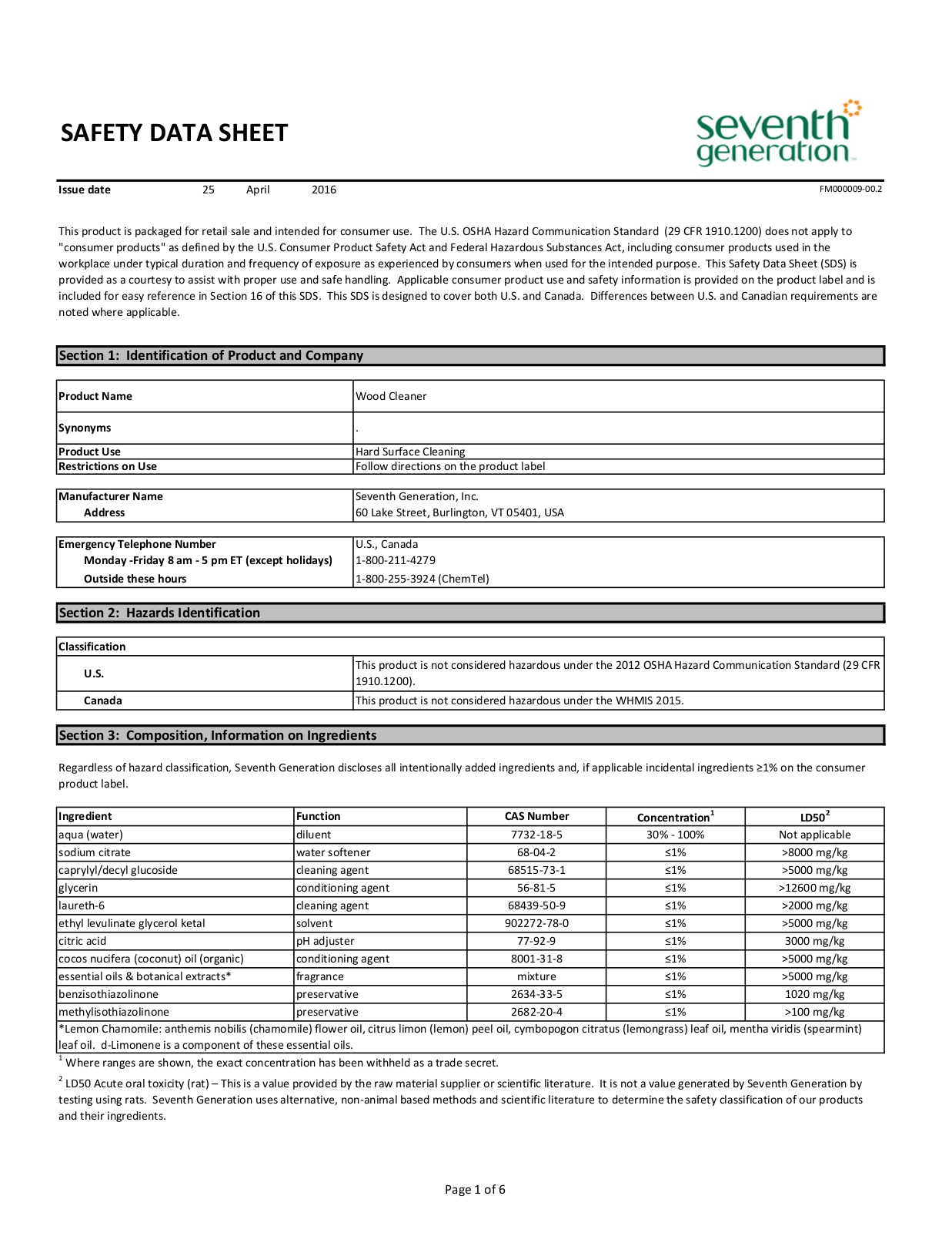 Seventh Generation 44726CT User Manual