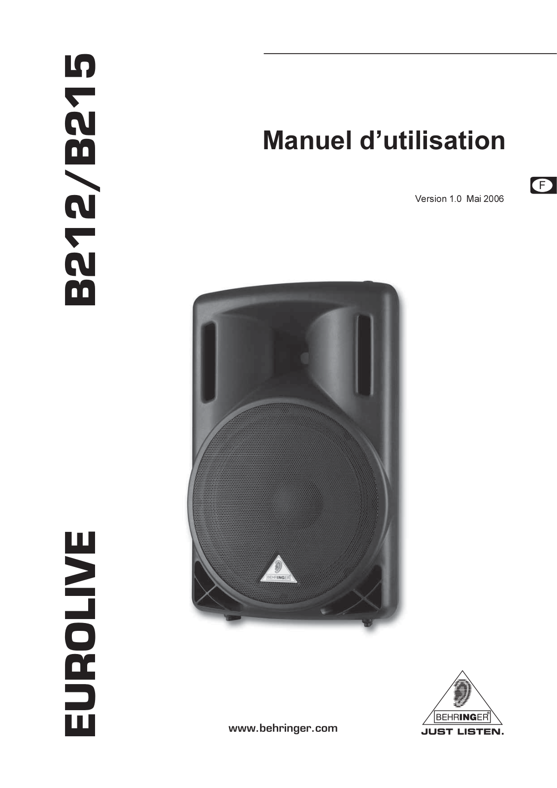 BEHRINGER B212, B215 User Manual