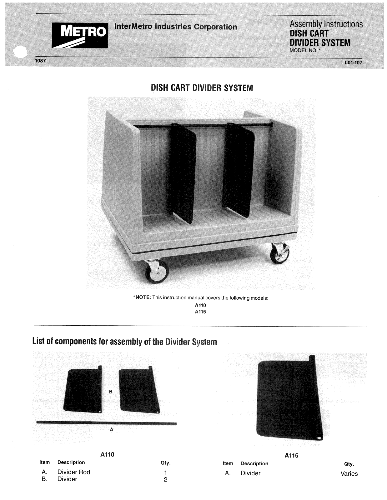 Metro A115 User Manual