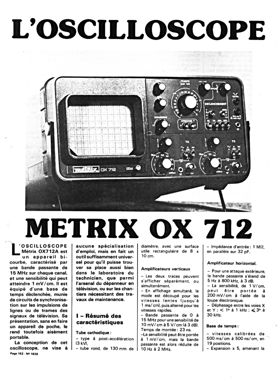 Metrix OX 712 Cirquit Diagram