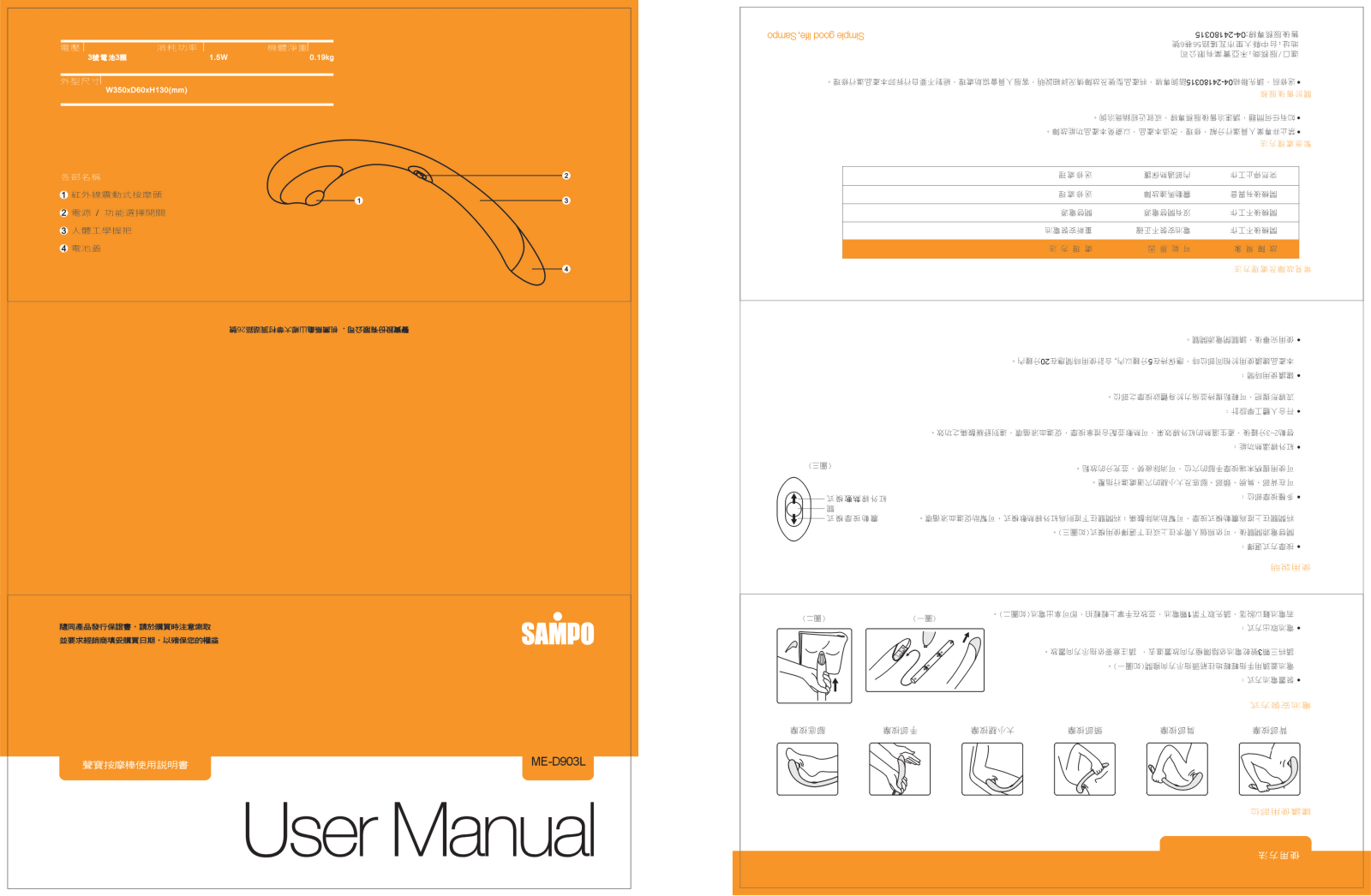 SAMPO ME-D903L User Manual