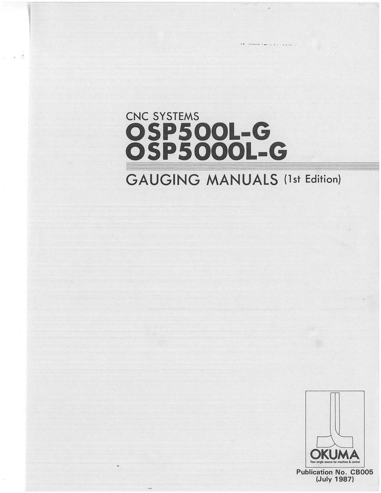 okuma OSP500L-G, OSP5000L-G User Manual