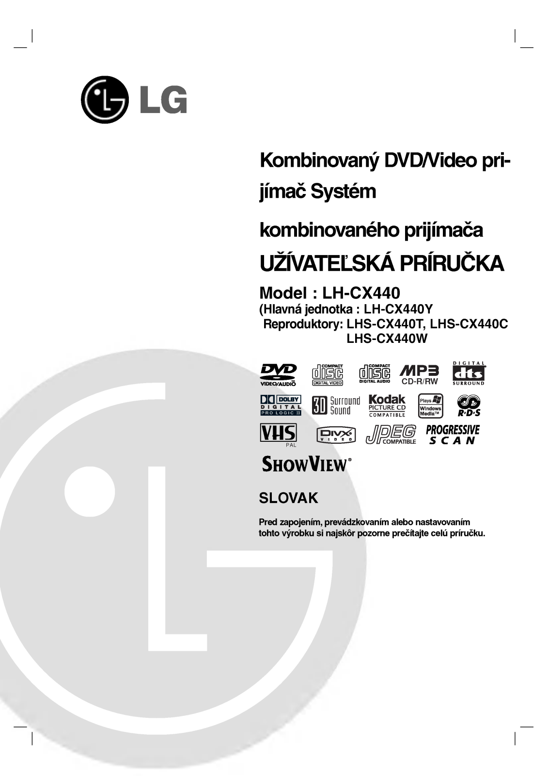 LG LH-CX440Y User manual