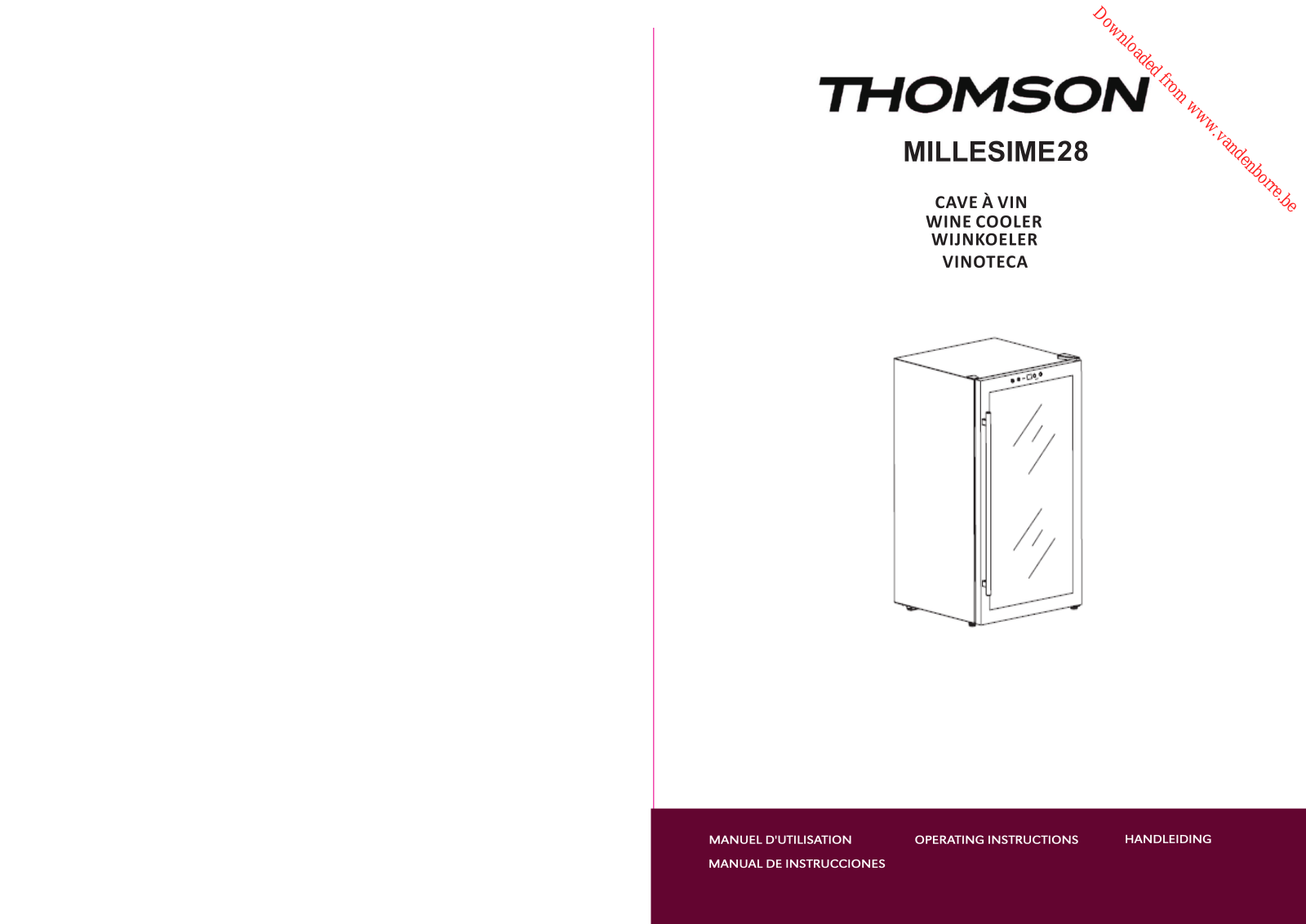 THOMSON MILLESIME 28 User Manual