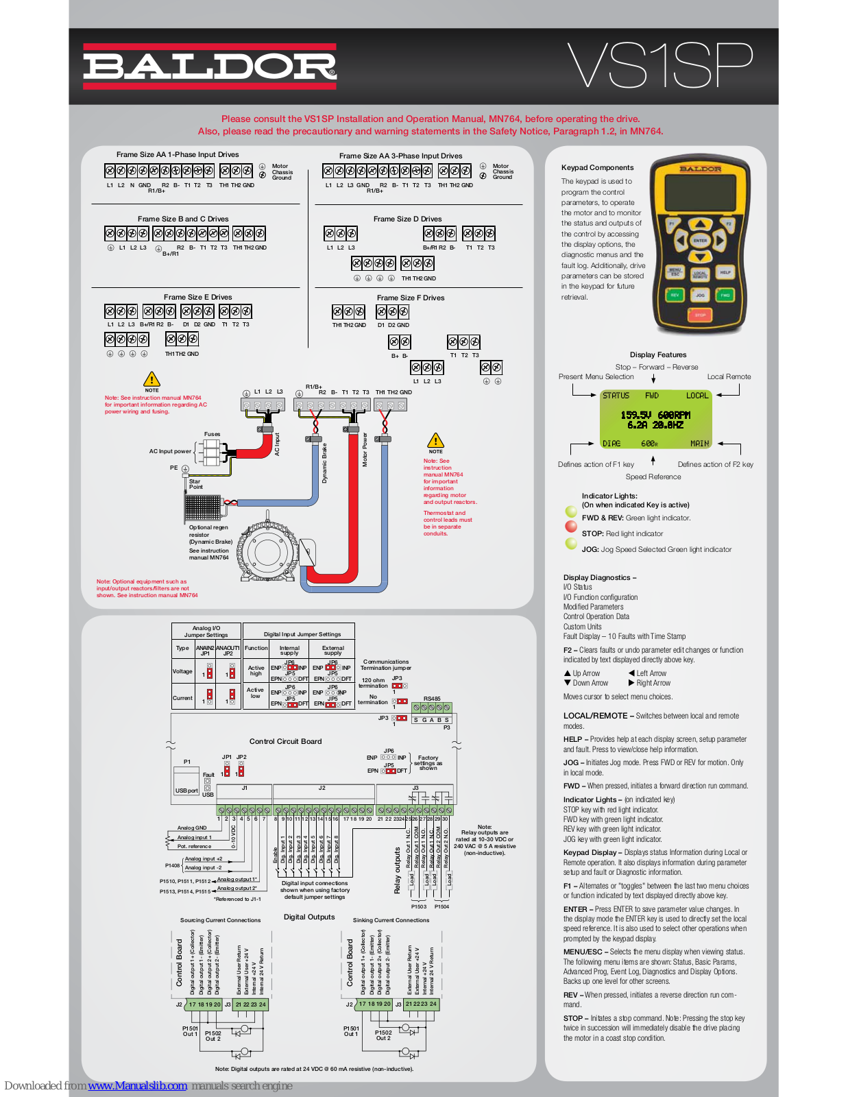 Baldor VS1SP Installation And Operation Manual