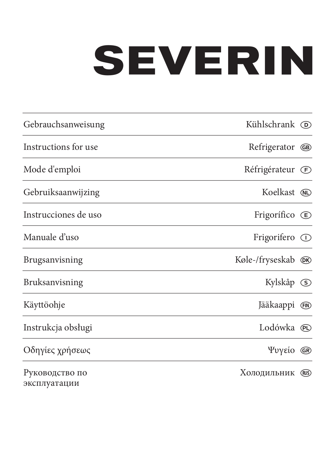 Severin KS 9773 User Manual