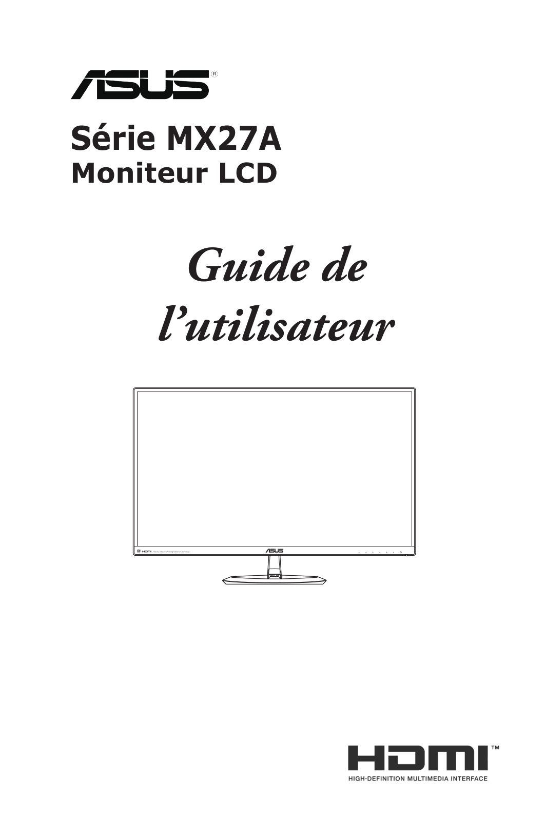 Asus MX27AQ User’s Manual