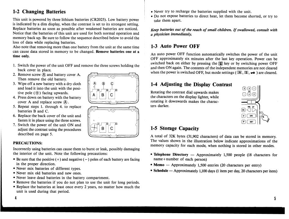 CASIO SF-4100 User Manual