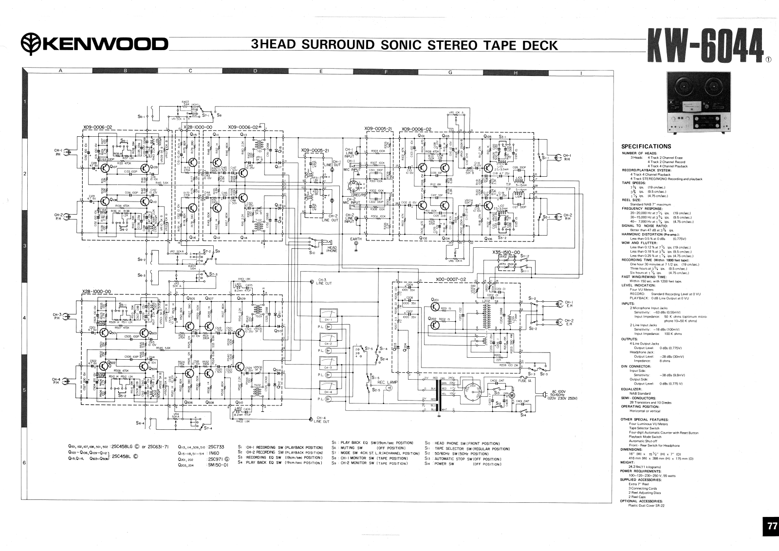 Kenwood KW-6044 Schematic