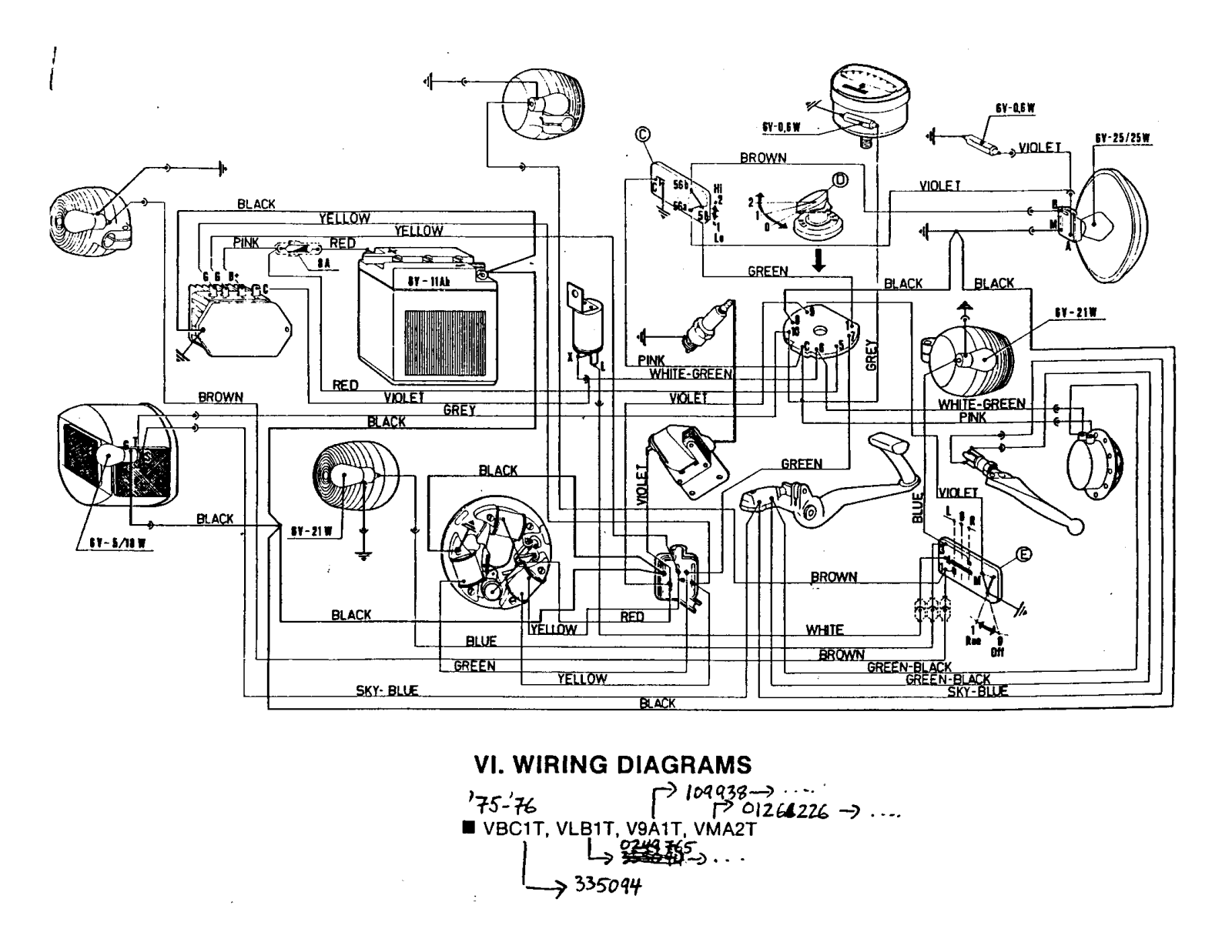 Vespa vbc1t schematic