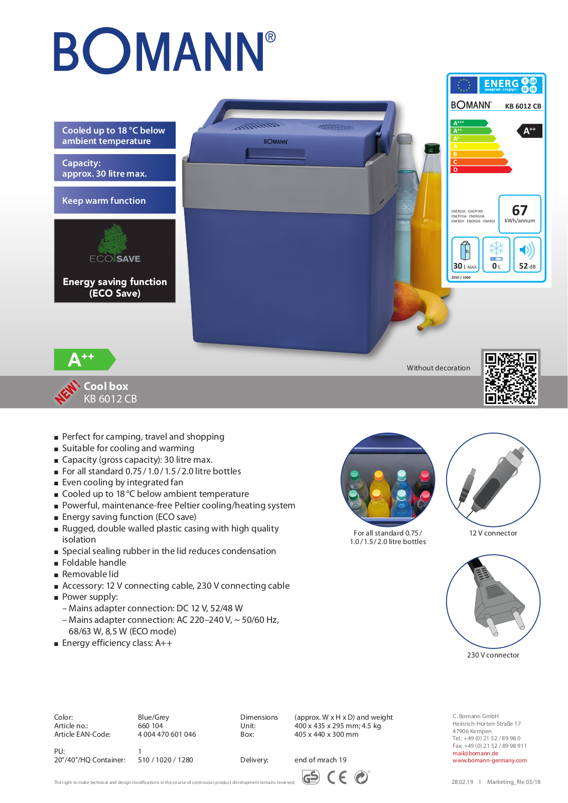 Bomann KB 6012 CB User Manual