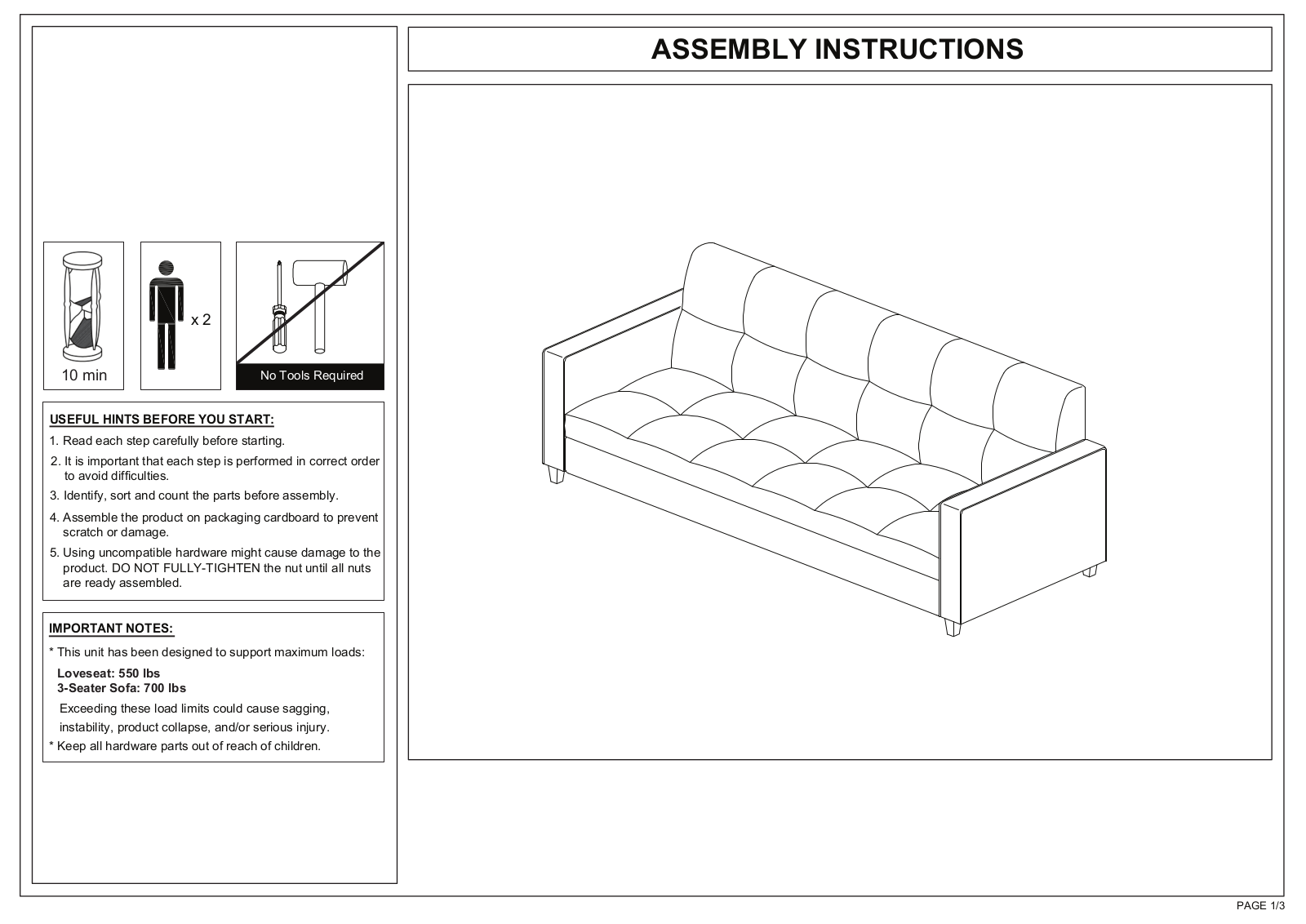 Ebern Designs W002992849 Installation & Assembly - ManualMachine.com