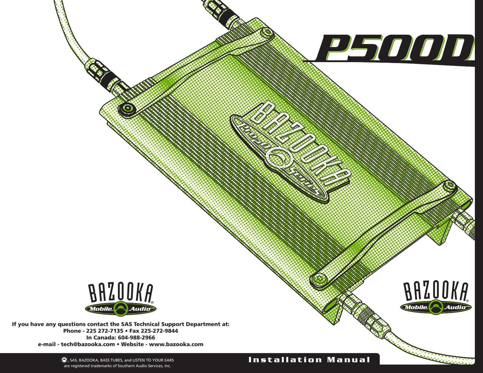 Bazooka P500D Installation Manual