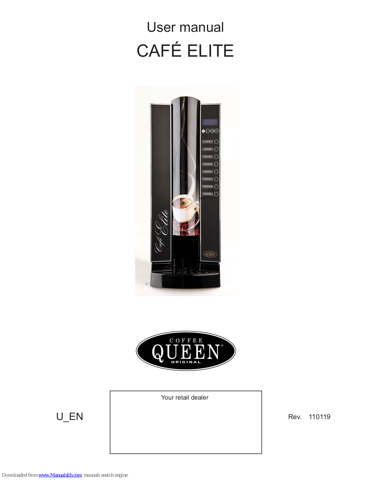 Coffee Queen CAFÉ ELITE User Manual