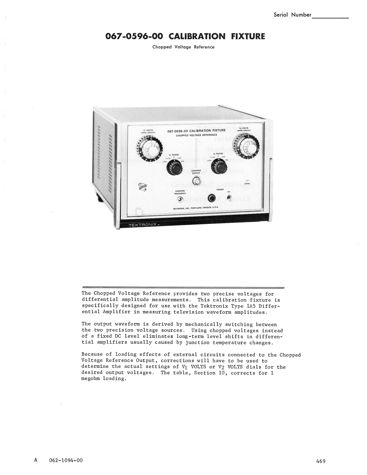 Tektronix 067-0596-00 Service manual