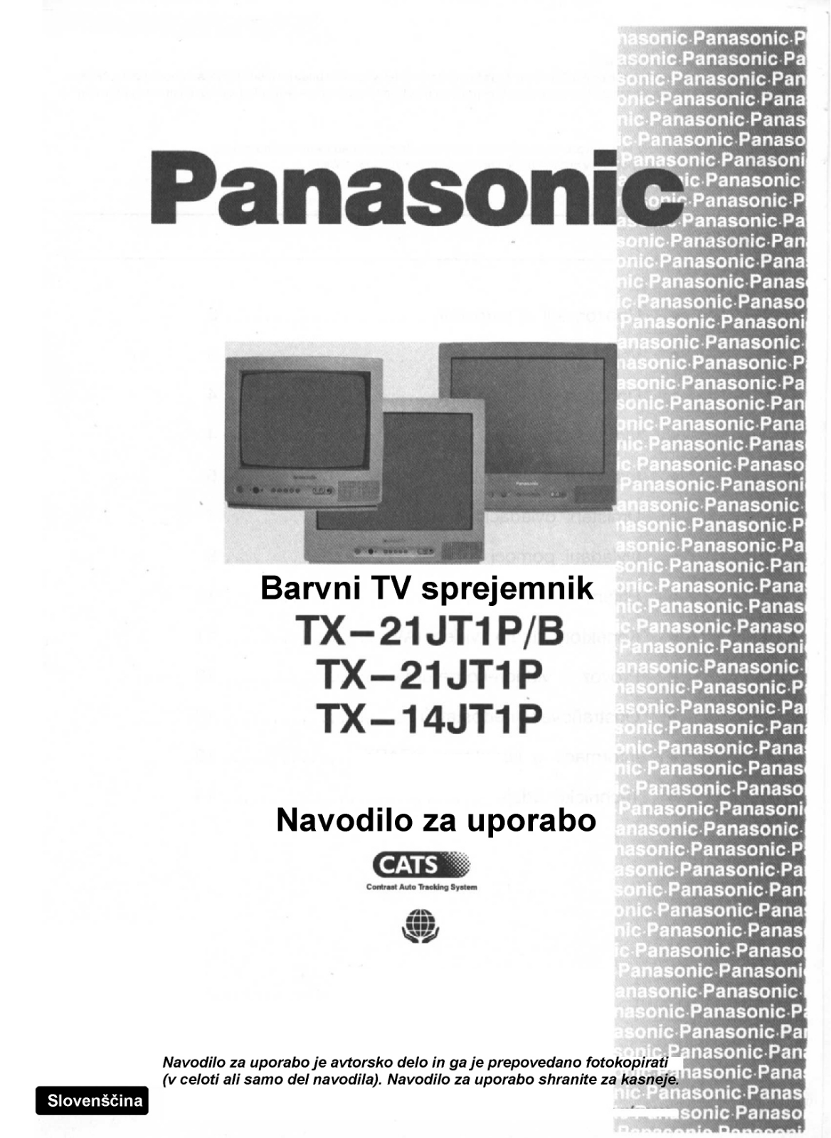 Panasonic TX-21JT1PB, TX-14JT1P, TX-21JT1P User Manual